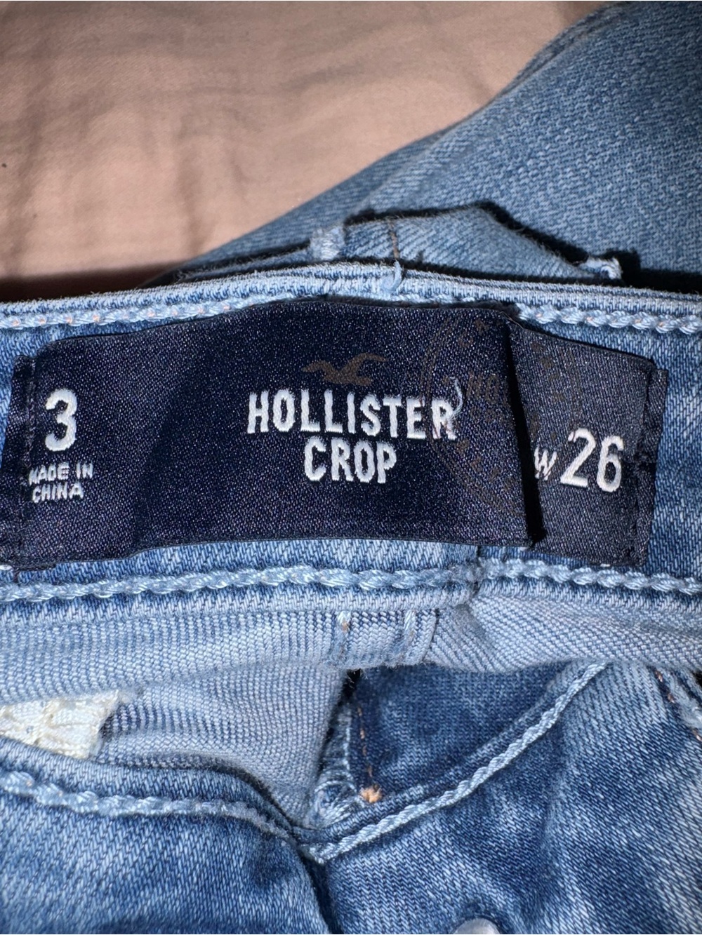 Hollister Light Blue Skinny Crop Jeans